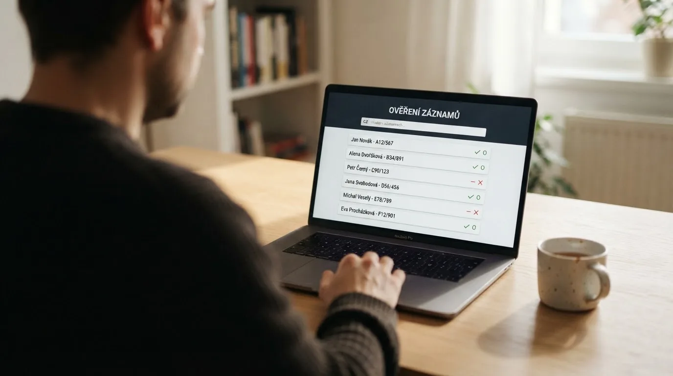 Výřez oficiálního seznamu držitelů základního povolení na webu Ministerstva financí ČR s vyznačeným vyhledávacím polem